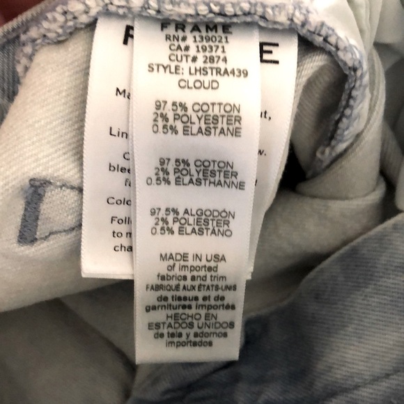Frame Hi-Rise Straight leg jean size 30. NWT - Picture 9 of 11